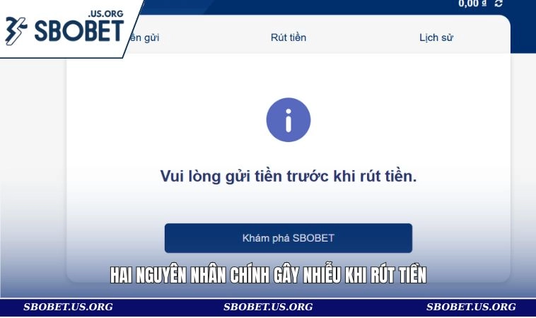 Hai nguyên nhân chính gây nhiễu khi rút tiền