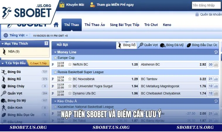 Nạp Tiền SBOBET 3 Nạp tiền SBOBET và điểm cần lưu ý
